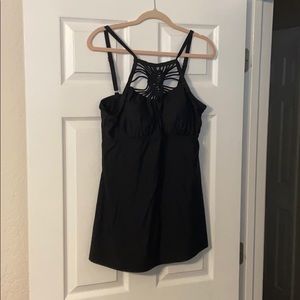 👠HP!!👠 Firpearl high neck one piece swimdress